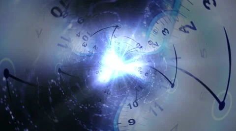 Time Travel Concept, Clocks Tunnel Backg... | Stock Video | Pond5