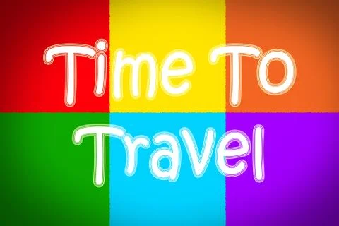 Time to travel concept Stock Illustration