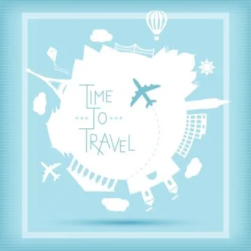 Time to travel concept Stock-Illustration