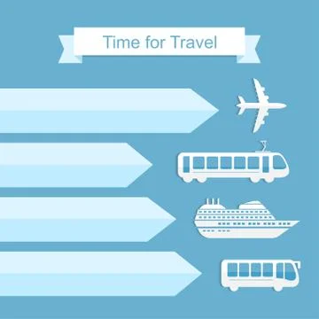 Time for travel concept Stock Illustration