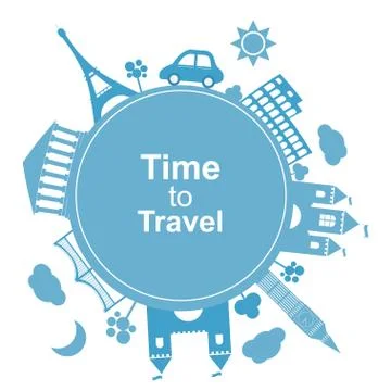 Time to travel, concept Stock Illustration
