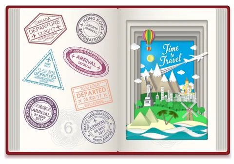 Time to travel concept vector illustration Ilustración de archivo