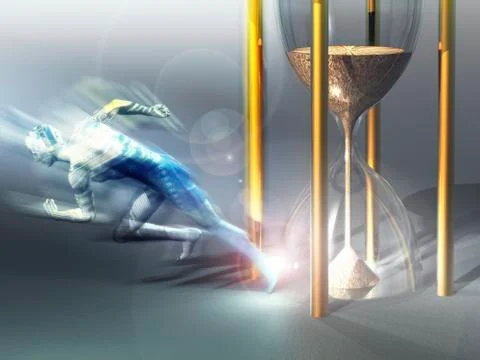 Time travel, conceptual artwork Stock Illustration