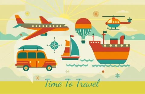 Time to travel Stock Illustration