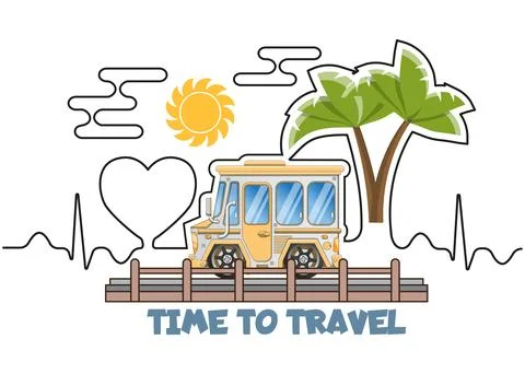 Time to travel. Stock Illustration