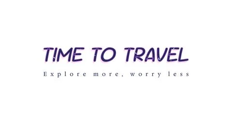 TIME TO TRAVEL isolated display type artwork with palette driven drop glow Stock Illustration