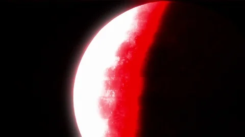 Time travel red planet effect over lunar effect Stock Footage 92992718
