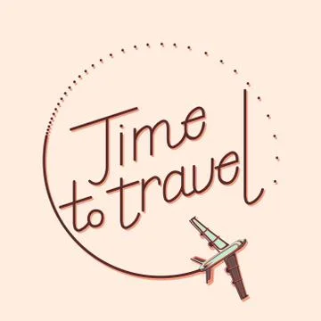 Time to travel. Vector illustration. Stock Illustration