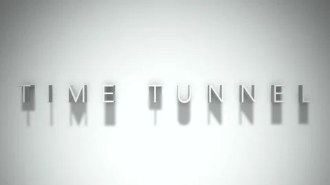 Time tunnel 3D title animation with shadows on a white background Stock Footage 297272386