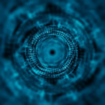 Time tunnel, computer generated abstract fractal background Illustrazione stock
