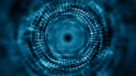 Time tunnel, computer generated abstract fractal background Stock Illustration