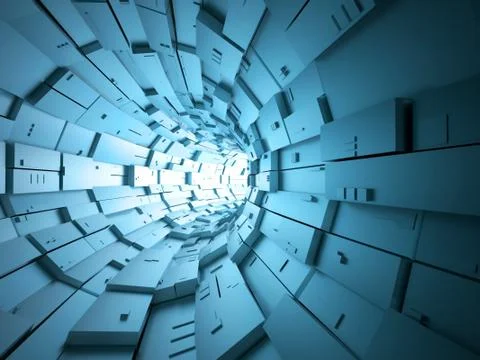 Time tunnel Stock Illustration