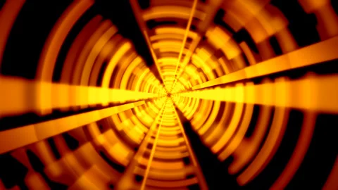 Time Tunnel Solar Beam Background abstract loop psychedelic, orange 4K 25p Stock Footage 300700103