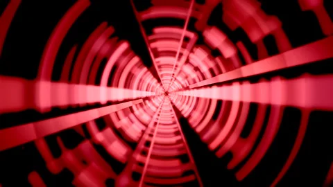 Time Tunnel Solar Beam Background abstract loop psychedelic, red 4K 25p Stock-Footage 300700157