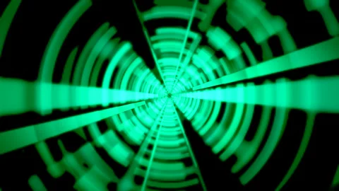 Time Tunnel Solar Beam Background abstract loop psychedelic, turquoise 4K 25p Stock Footage 300700163