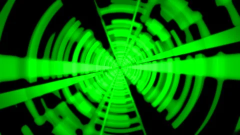 Time Tunnel Solar Beam Background abstract loop psychedelic, green 4K 30p Stock Footage 300793514