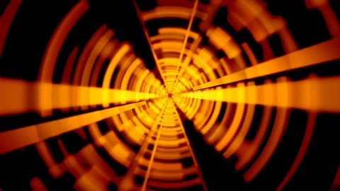 Time Tunnel Solar Beam Background abstract loop psychedelic, orange 4K 30p Stock-Footage 300793535