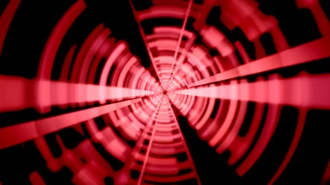 Time Tunnel Solar Beam Background abstract loop psychedelic, red 4K 30p Stock Footage 300793578