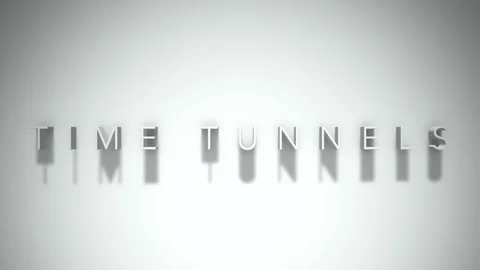 Time tunnels 3D title animation with shadows on a white background Stock Footage 297855940