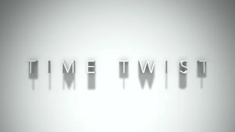 Time twist 3D title animation with shadows on a white background Stock Footage 297384022