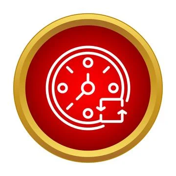 Time update and refresh icon representing synchronization process 스톡 일러스트