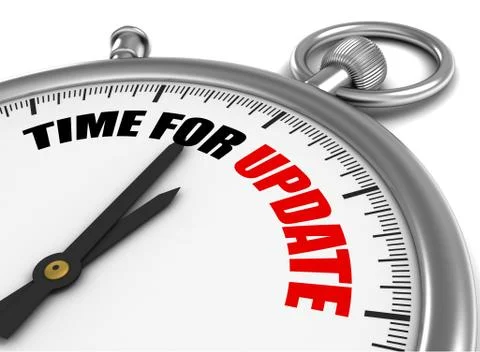Time for update concept  3d illustration Stock Illustration