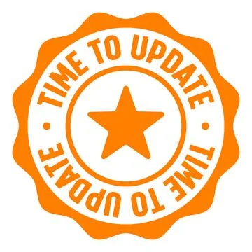 Time to update seal badge. time to update label sticker. Vector sign Stock Illustration