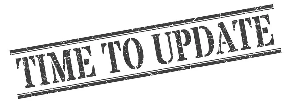 Time to update stamp. time to update square grunge sign. time to update Stock Illustration