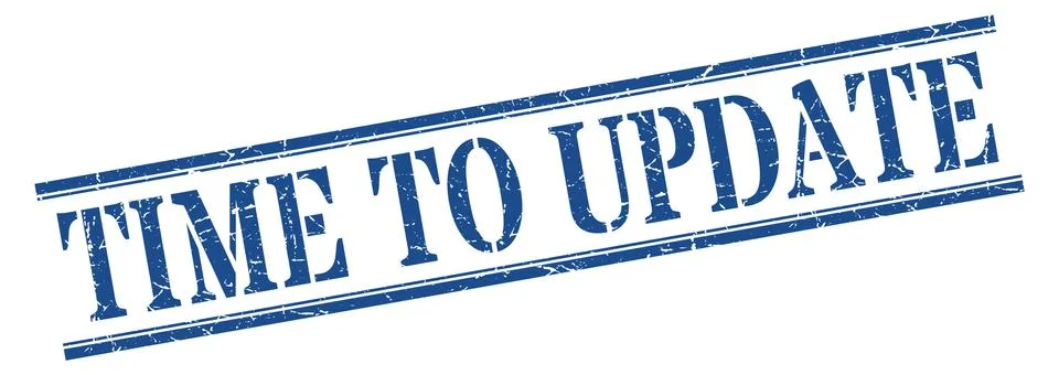 Time to update stamp. time to update square grunge sign. time to update Stock Illustration