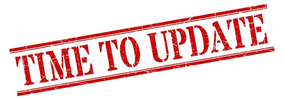 Time to update stamp. time to update square grunge sign. time to update Stock Illustration