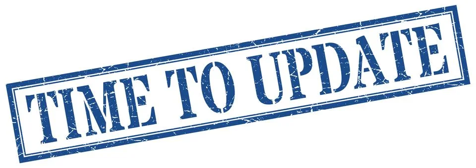 Time to update stamp. time to update square grunge sign. time to update Stock Illustration