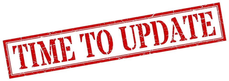 Time to update stamp. time to update square grunge sign. time to update Stock Illustration