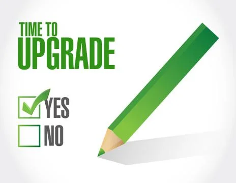 Time to upgrade approval sign concept イラスト素材