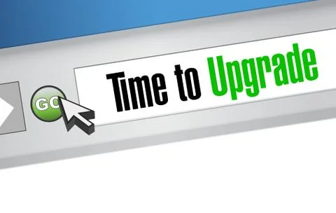 Time to upgrade browser sign concept Stock-Illustration