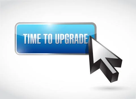Time to upgrade button sign concept 스톡 일러스트
