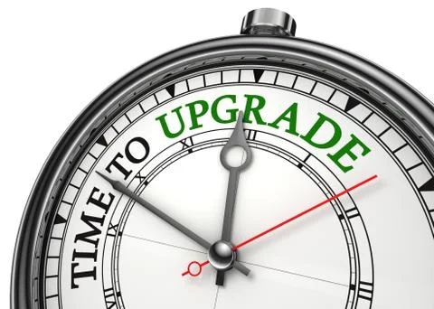 Time to upgrade concept clock Stock Illustration