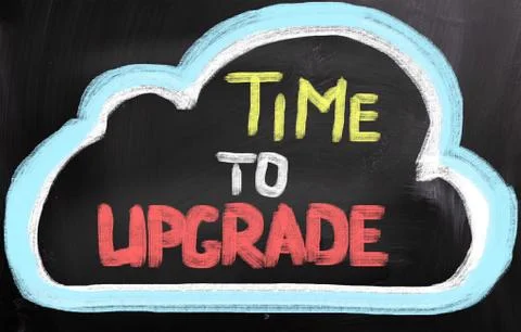 Time to upgrade concept 库存插图
