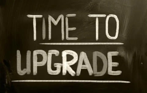 Time to upgrade concept 库存插图