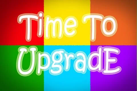 Time to upgrade concept 库存插图