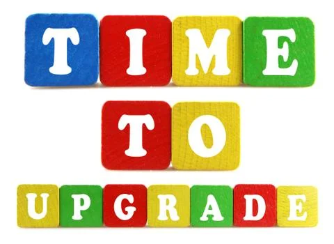 Time to upgrade concept Foto stock