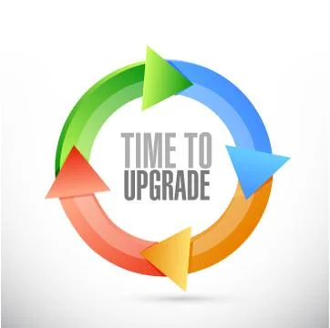 Time to upgrade cycle sign concept 스톡 일러스트