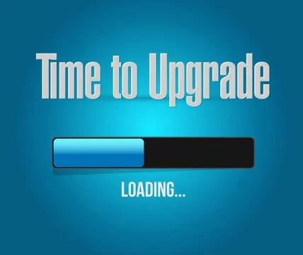 Time to upgrade loading bar sign concept Stock-Illustration