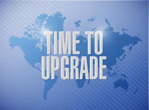 Time to upgrade map sign concept 스톡 일러스트