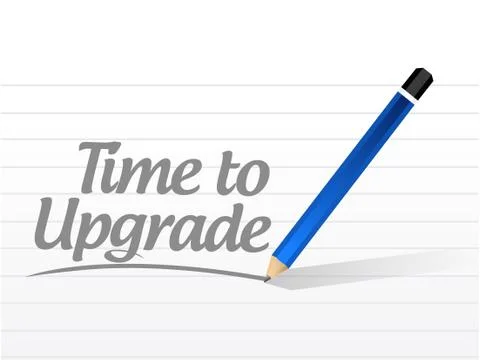 Time to upgrade message sign concept Stock-Illustration