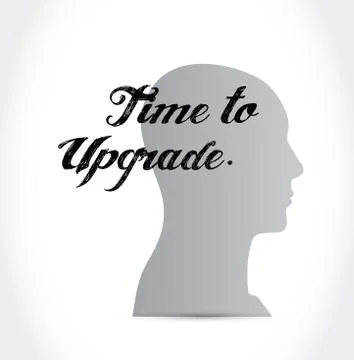 Time to upgrade mind sign concept Stockillustratie