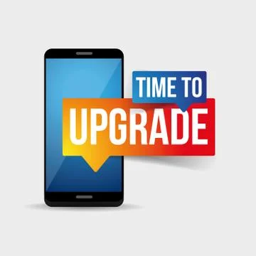 Time to upgrade sign label Illustrazione stock