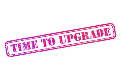 Time to upgrade stamp symbol, label sticker sign button, text banner vector i イラスト素材