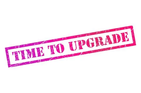 Time to upgrade stamp symbol, label sticker sign button, text banner vector i イラスト素材