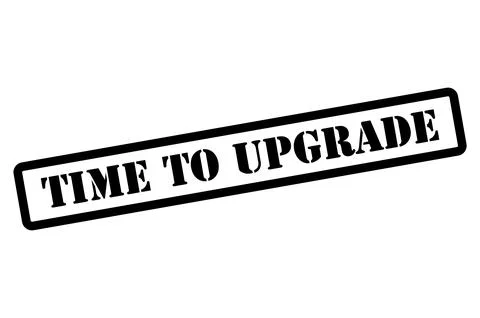 Time to upgrade stamp symbol, label sticker sign button, text banner vector i イラスト素材