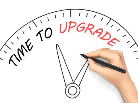 Time to upgrade written by hand 스톡 일러스트